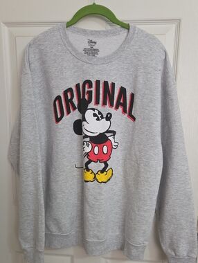 Disney Gray Sweatshirt with Classic Mickey and 'Original' Graphic